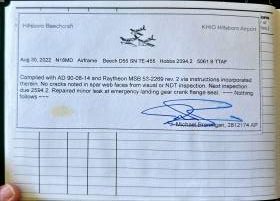 Cited logbook page