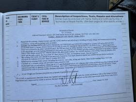 Cited logbook page
