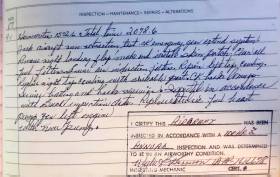 Cited logbook page