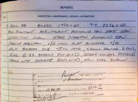 Cited logbook page